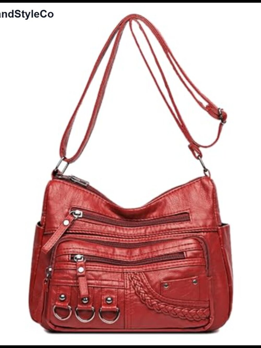 Women's Soft PU Leather Crossbody Bag Shoulder Purse Vintage Hobo Handbag